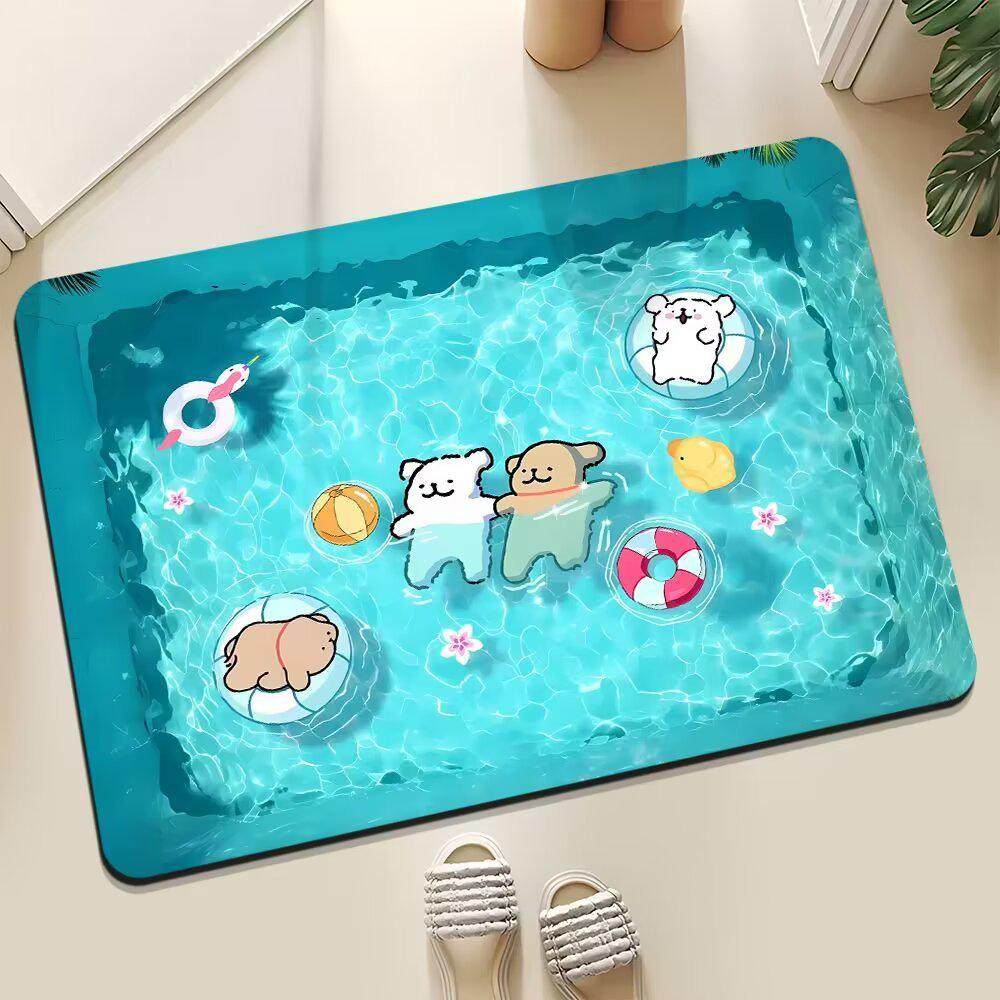 线条小狗浴室地垫强吸水硅藻泥地垫易清洁卫生间进门防滑垫可裁剪,居家布艺,家用脚垫,淘宝优惠券,粉丝福利购,淘宝优惠卷