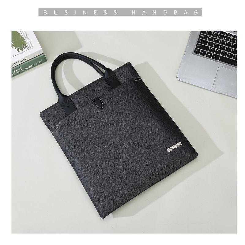 斯莫尔公文包男定制印logo商务手提包男款办公会议防水帆布大容量