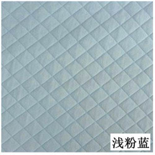 现货数码印花菱格提花床上用品空气层婴童服面料夹丝针织面料