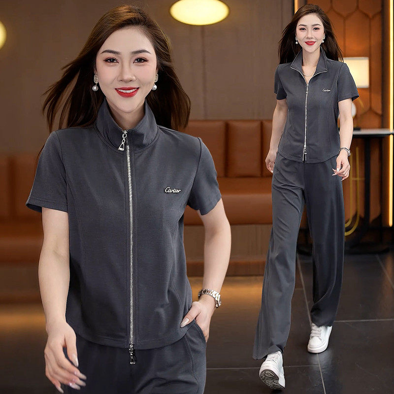 套装女2025新春夏季气质减龄时尚洋气慵懒风休闲跑步两件套