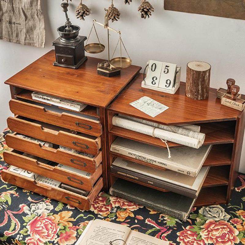 公室桌面收纳盒工位文件柜木质抽屉置物架书桌a4档案手账整理盒,收纳整理,手帐收纳盒,淘宝优惠券,粉丝福利购,淘宝优惠卷