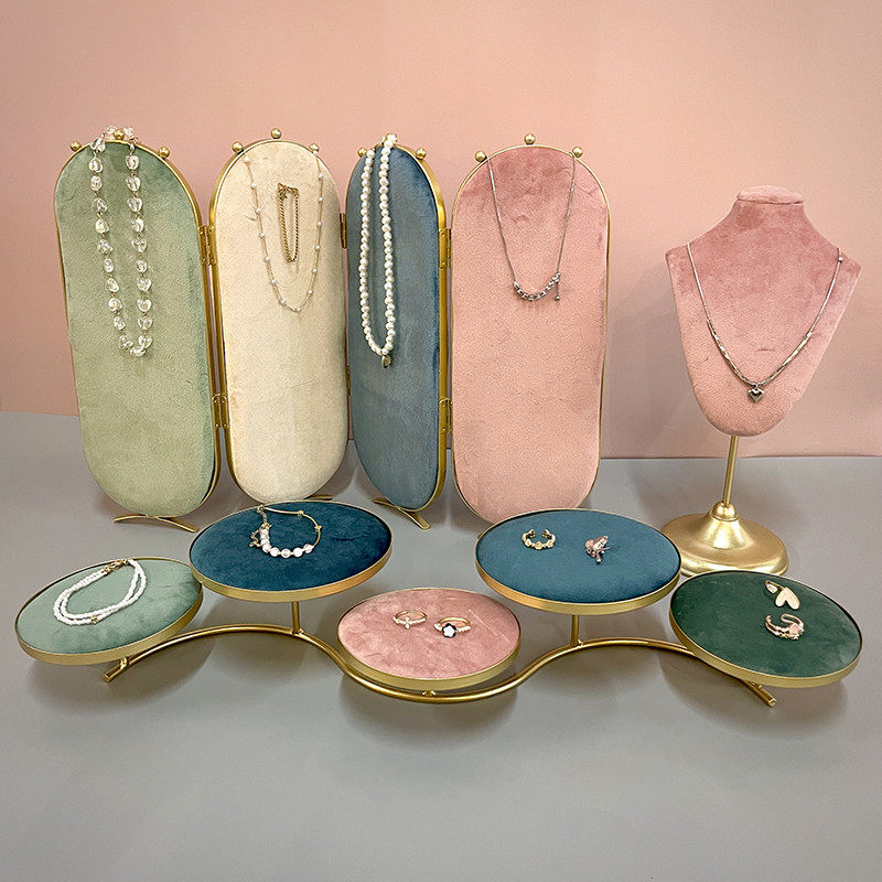 首饰展示架人像展示架 双面绒布板 珠宝摆台陈列展示道具