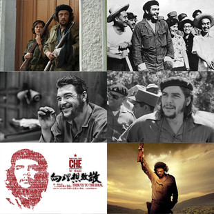 切格瓦拉海报马克思主义红色革命家黑白复古装饰画自粘墙贴画定制