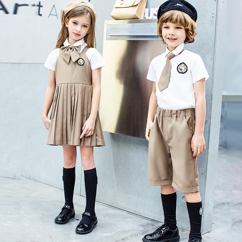 高端小学生校服英伦学院风儿童班服夏装幼儿园园服毕业照西装套1