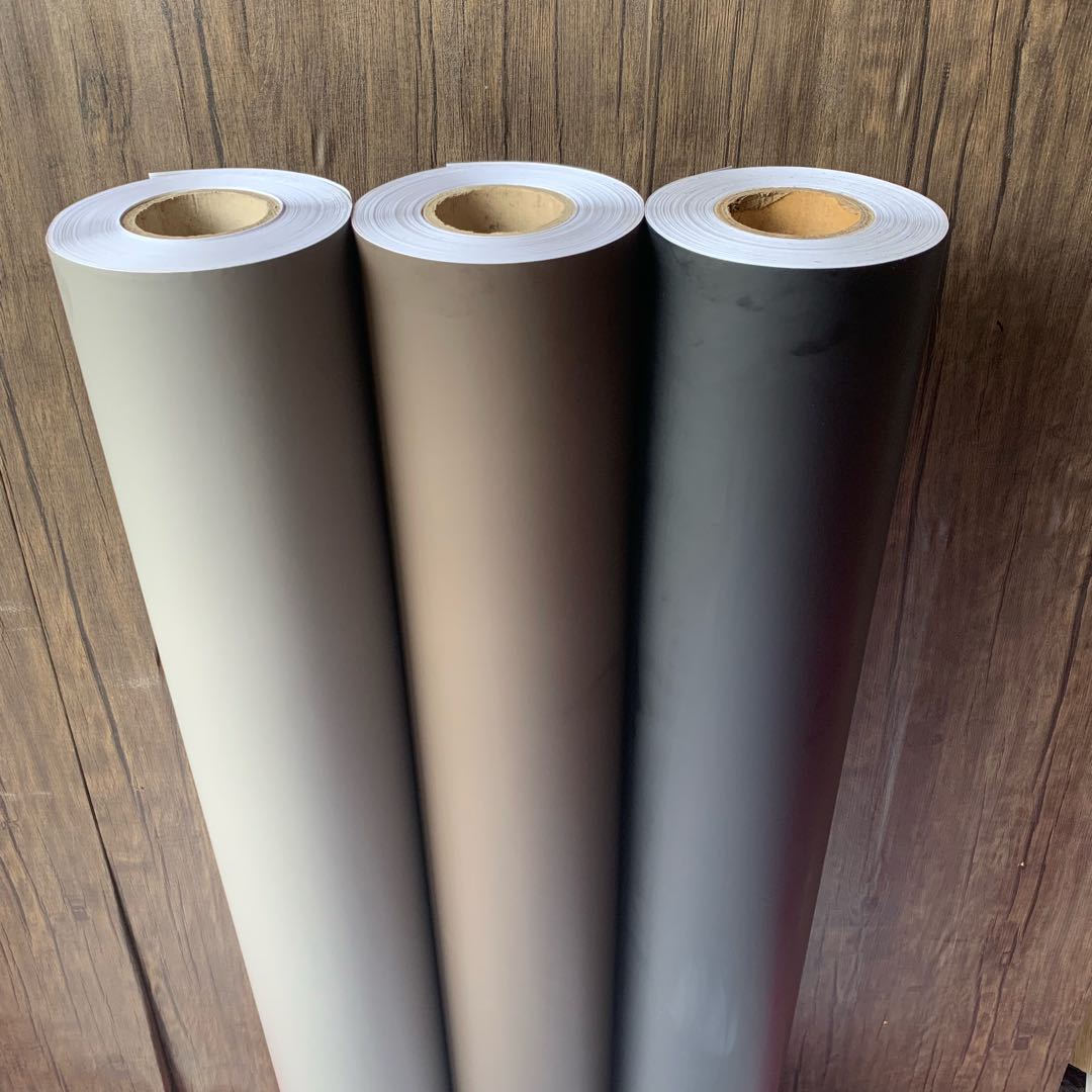 特厚导气槽纯色波音亚光自粘墙纸壁纸 展柜贴膜贴纸 装饰光面软片