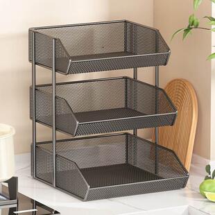 上放水果厨房台面储蔬菜置物架蔬菜篮子灶台收纳筐菜架子多层桌面