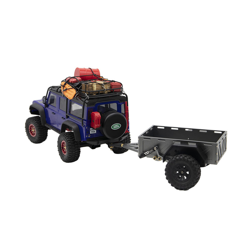 RC攀爬车模型配件1/24 1/18 拖板车 SCX24 TRX4M 铝合金小拖车