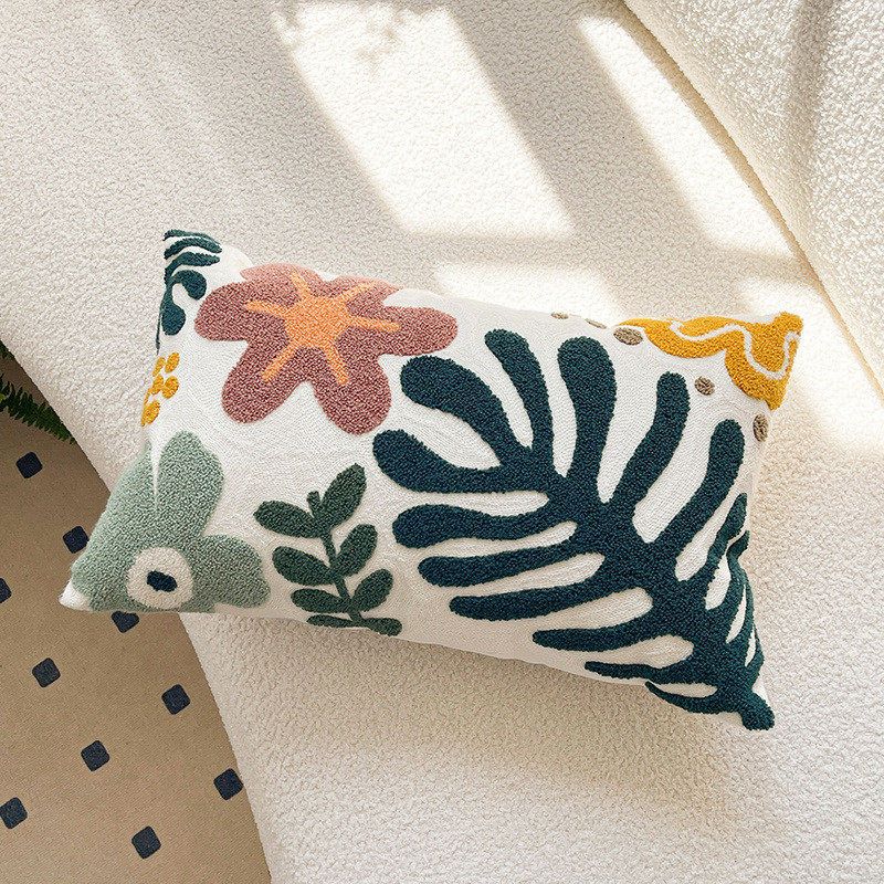 北欧ins花朵编织沙发客厅靠垫靠枕枕套园印花手工田网红可拆洗风,居家布艺,靠垫/抱枕,淘宝优惠券,粉丝福利购,淘宝优惠卷