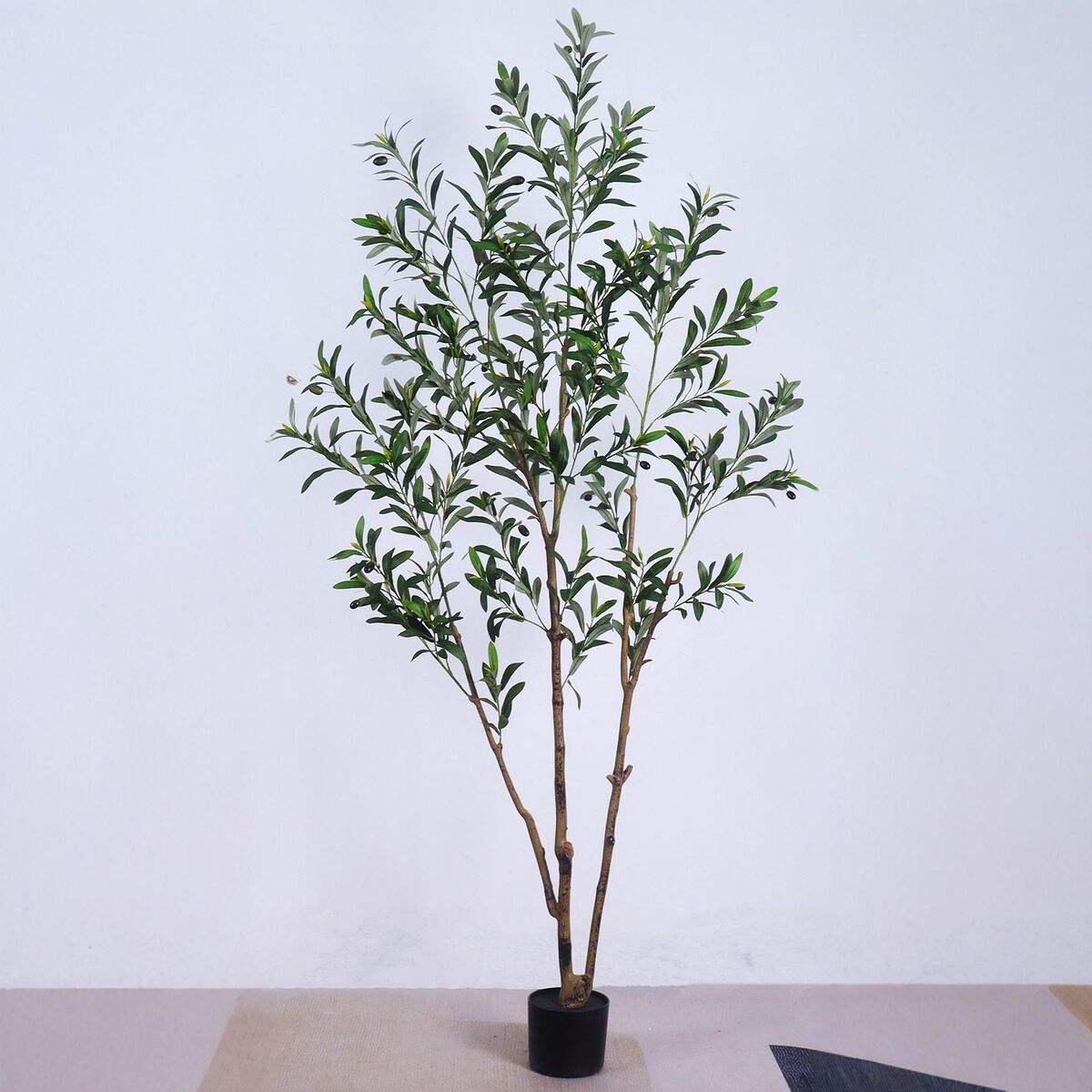 仿真绿植亚马逊外贸批发假树盆栽人造橄榄树室内大型植物落地摆件