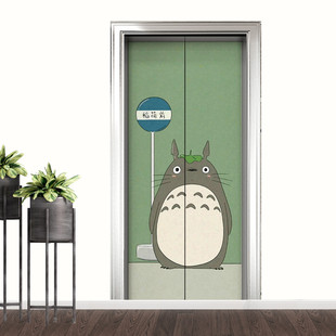 宫崎骏龙猫动漫卡通电梯门卧室门消防栓贴纸自粘可移除防水防晒