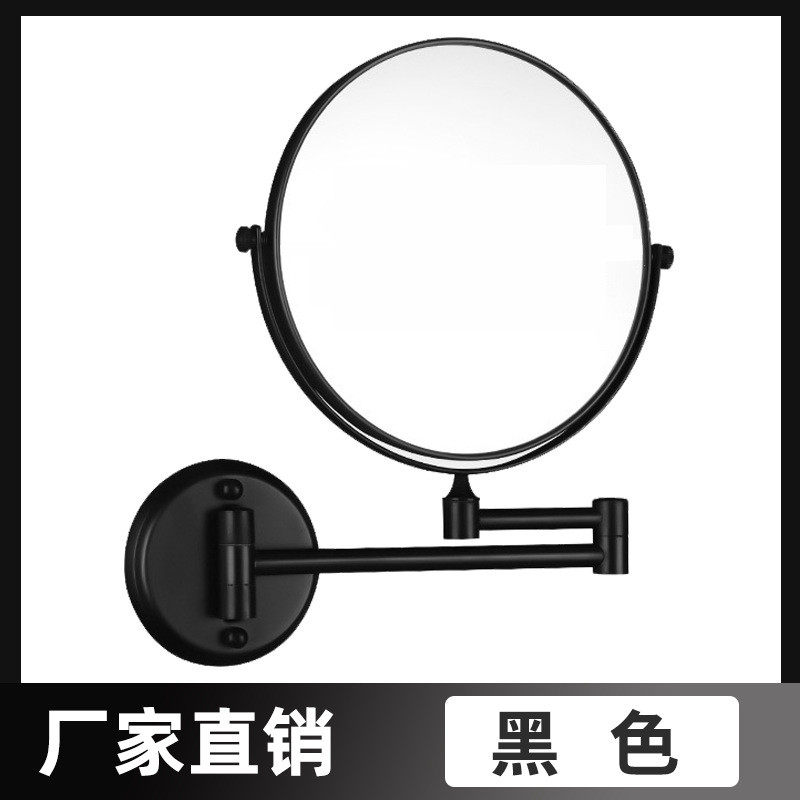 化妆镜壁挂双面镜3倍美容浴室酒店折叠伸缩梳妆镜放大镜镜子批发