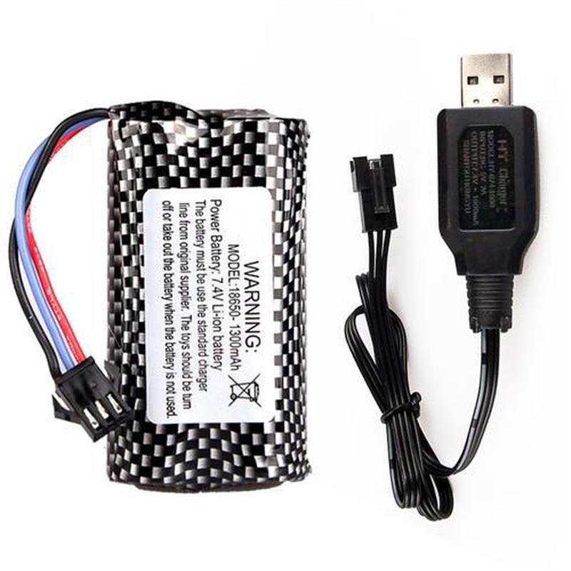 莽牛MN82遥控车电池MN78 MN128电池充电器配件7.4V 18650大锂电池