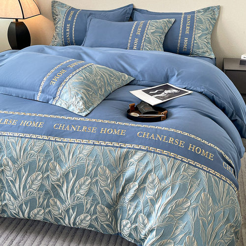 高端轻奢新婚床上四件套红色喜庆婚被套婚庆礼床单床笠结婚嫁床品