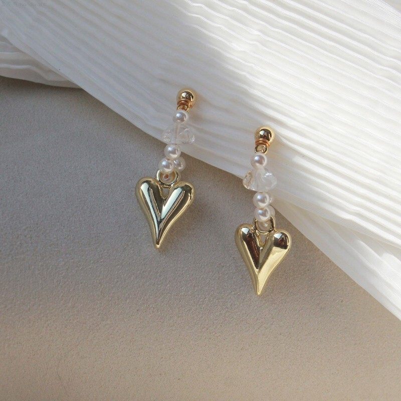 【日常心情】冷淡风金属风串珠精致百搭高级感爱心设计蚊香盘耳夹,饰品/流行首饰/时尚饰品新,耳夹,淘宝优惠券,粉丝福利购,淘宝优惠卷