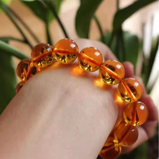 贝柚黄水晶手链男士女款财富饰品黄晶手串水晶手链