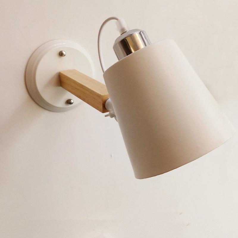 现代简约咖啡厅酒吧铁艺壁灯创意个性床头卧室客厅木艺装饰壁灯