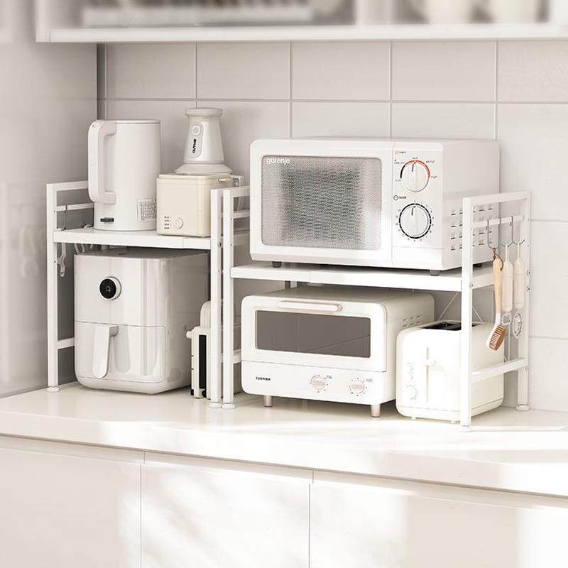 台面家双层小家电可伸缩多功能御仕微波炉架子厨房烤箱置物架收纳,厨房/烹饪用具,厨房置物架/置物柜/角架,淘宝优惠券,粉丝福利购,淘宝优惠卷