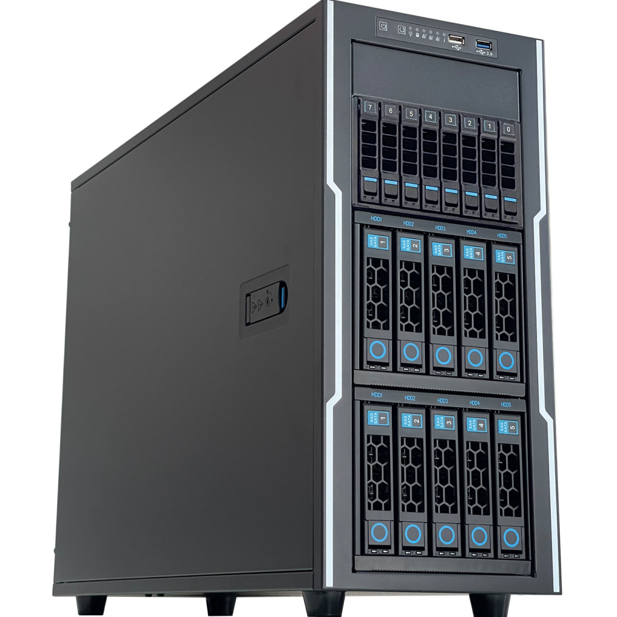 全塔X99双路X79主板机箱台式机大箱水冷塔式服务器机箱带9光驱位