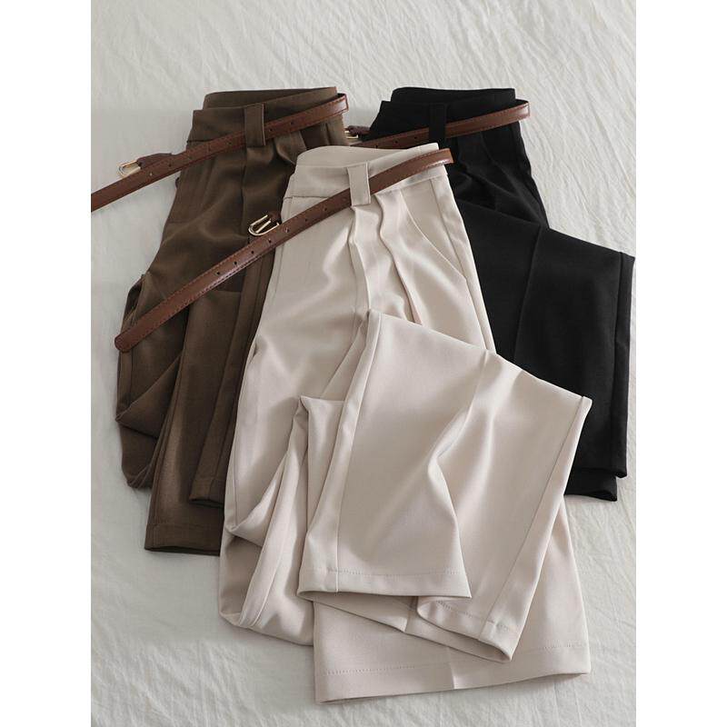 裤型巨赞！垂感阔腿裤女休闲拖地长裤宽松百搭直筒裤潮