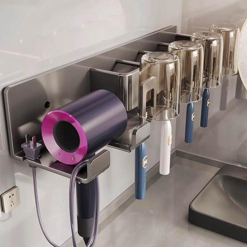 免打孔牙刷架吹风机壁挂卫生间浴室洗漱台收纳鑫馨园支架子置物架,家庭/个人清洁工具,吹风机置物架,淘宝优惠券,粉丝福利购,淘宝优惠卷