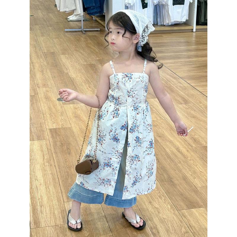 女童连衣裙夏季新款度假风沙滩裙吊带裙中小童