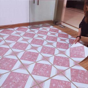 5平方pc地板仿瓷砖贴纸耐磨自粘地板革家用厨房阳台防水塑胶地贴