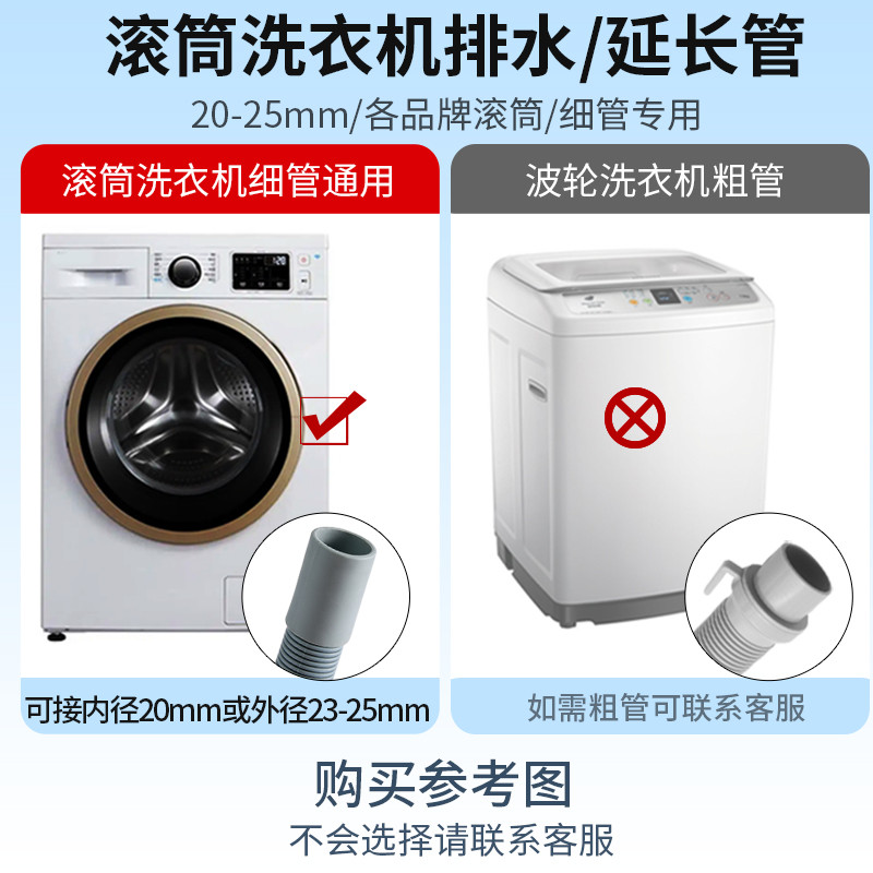加厚滚筒洗衣机排水延长管全自动上排水管加长加接出水管下水软管