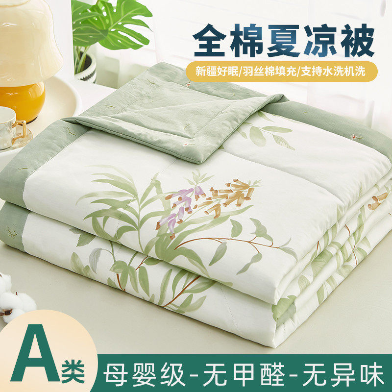 100全棉夏被空调被夏凉被宿舍单双人夏季薄被子可机水洗棉被纯棉