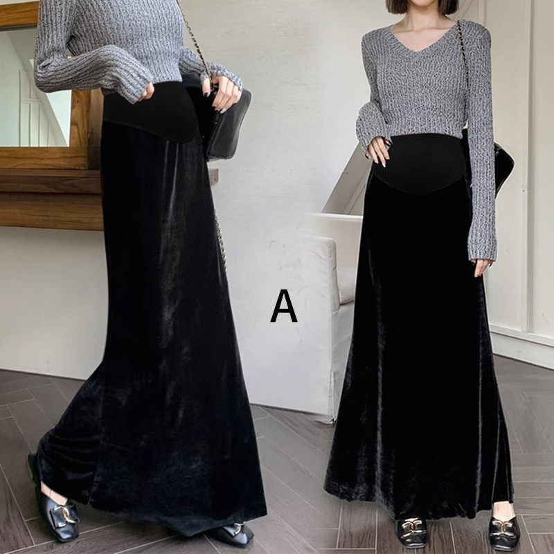 孕妇裙秋冬外穿宽松时尚百褶丝绒a字鱼尾孕妇托腹,孕妇装/孕产妇用品/营养,半身裙,淘宝优惠券,粉丝福利购,淘宝优惠卷