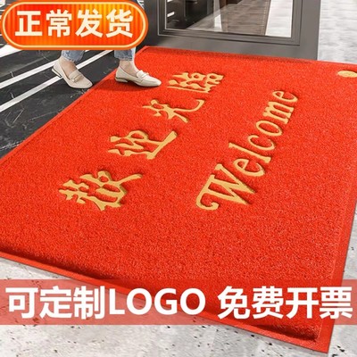 进门地垫丝圈门垫地毯入户门大门口欢迎光临出入平安家用脚垫定制