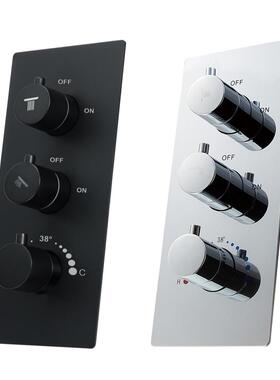 竖装花洒控制阀黑色恒温预埋开关两功能恒温混水阀HI14011B-2