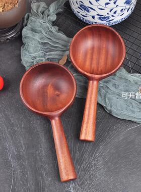 井柏然韩国吃播 boki同款勺子 特大号吃饭木勺网红手拿接菜勺水漂