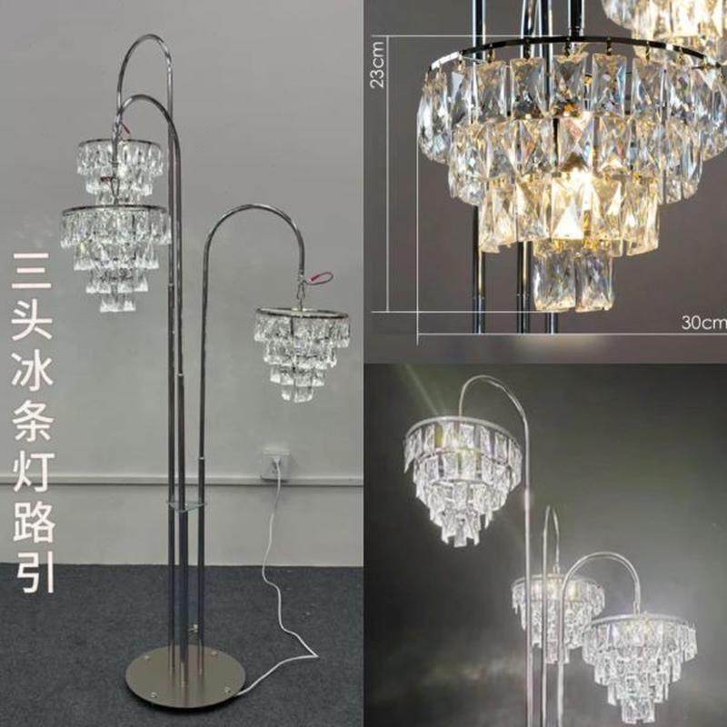 婚庆婚礼道具铁艺三头水晶冰条冰条路引灯舞台布置装饰发光摆件,节庆用品/礼品,路引,淘宝优惠券,粉丝福利购,淘宝优惠卷