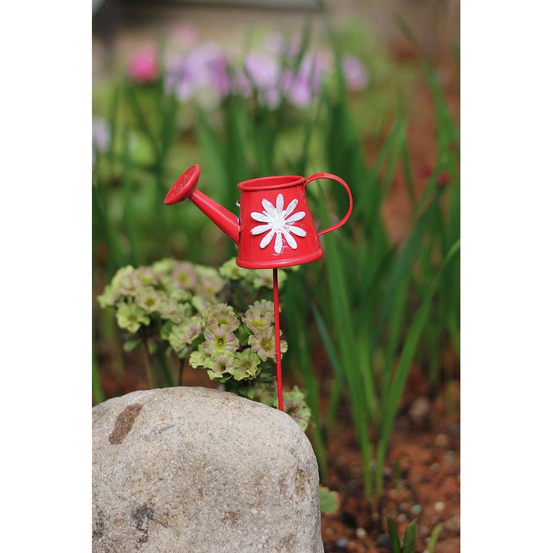 外贸出口微景观桌面铁艺摆件铁皮浇水壶插件fairygarden仙女花园