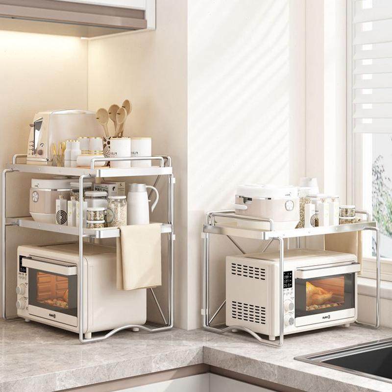 双层子一体收纳架家用台面烤箱架电饭锅厨房微波炉置物架多功能放,厨房/烹饪用具,厨房置物架/置物柜/角架,淘宝优惠券,粉丝福利购,淘宝优惠卷