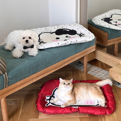 新款趣味Kiity宠物冰垫狗狗冰窝猫咪凉垫夏天降温凉席狗窝垫子