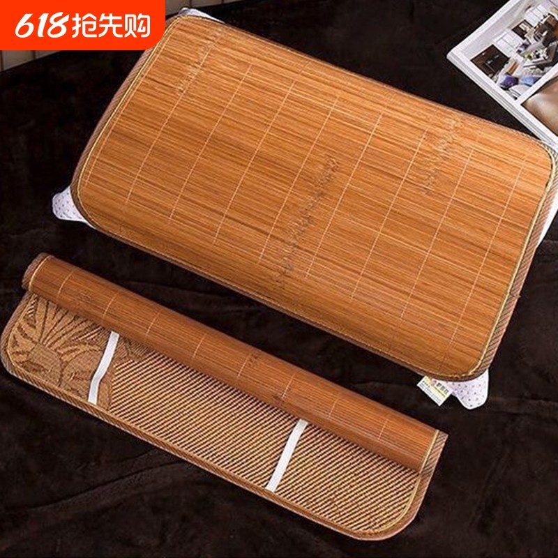 夏季碳化竹席枕席竹枕头披片枕片学生凉席枕披单人藤条面枕巾厂家
