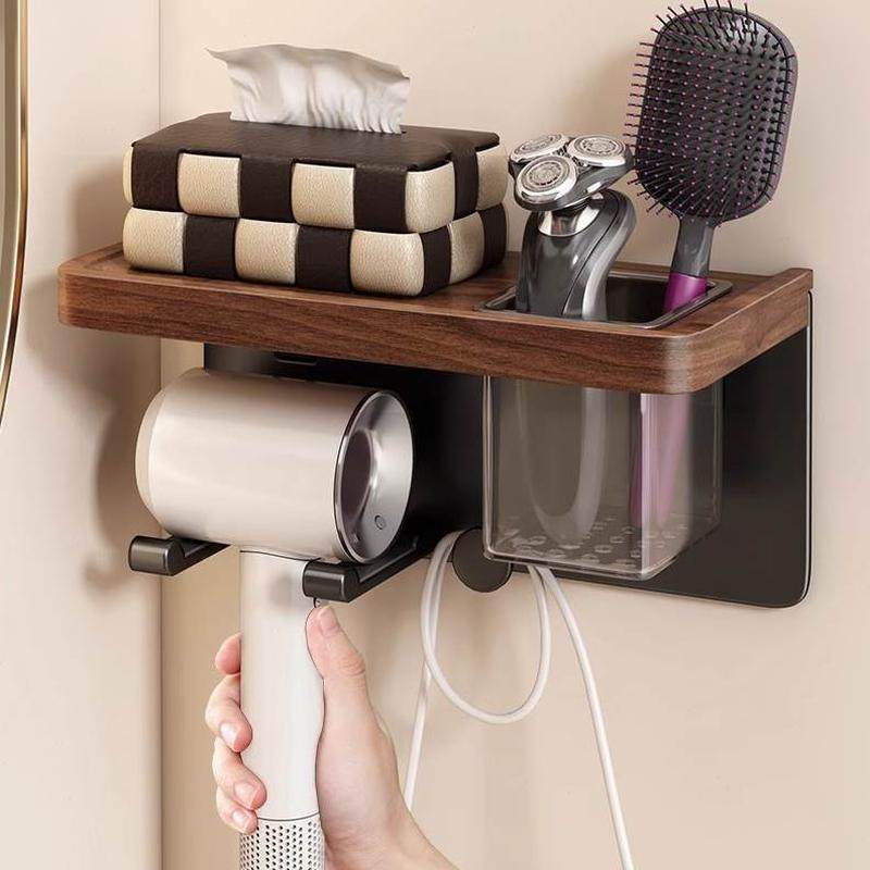 绕挂架子线胡桃木收纳电吹风吹风机置物架支架卫生间免打孔吹风筒,家庭/个人清洁工具,吹风机置物架,淘宝优惠券,粉丝福利购,淘宝优惠卷