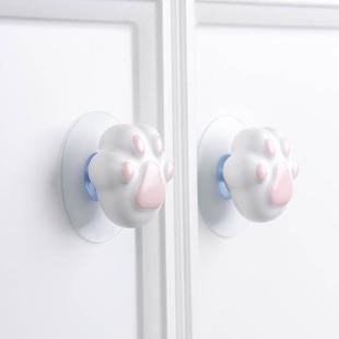 把手猫可爱风星翡爪卡通免打孔自粘抽屉儿童房衣柜门柜子家居拉手