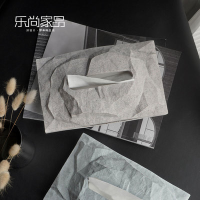 砂岩创意纸巾盒客厅卫生间高级感漂亮抽纸盒2025新款高端纸巾盒