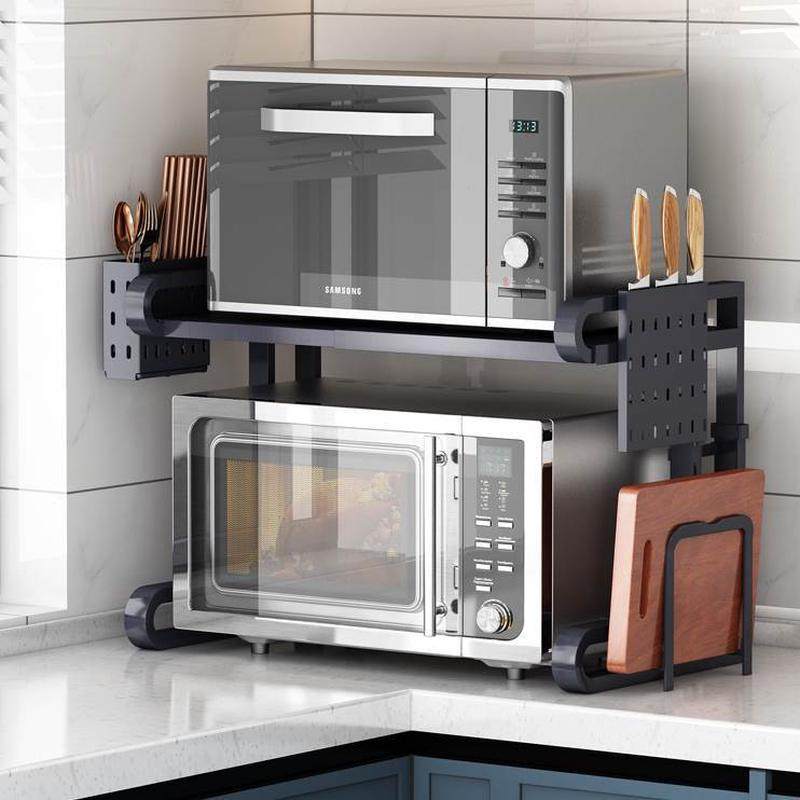 用一体桌面双层厨房微波炉置物架子小电烤箱收纳架台面可伸缩,厨房/烹饪用具,厨房置物架/置物柜/角架,淘宝优惠券,粉丝福利购,淘宝优惠卷