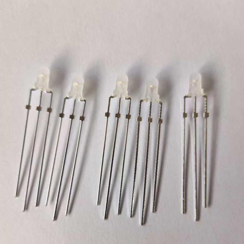 f3红绿双色共阳带卡点3mm雾状卡位高亮插件红光普绿led质量保证