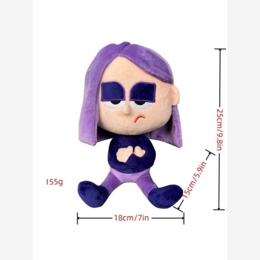 Duolingo多邻国玩偶紫色拽姐女孩卡通毛绒抱枕公仔娃娃玩具礼物
