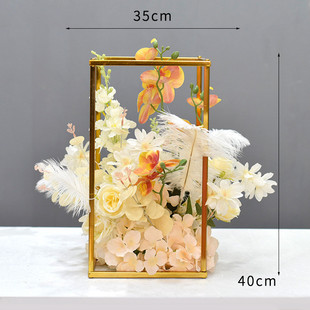 高档客厅茶几台花装饰花艺软装仿真花酒吧ktv摆台花桌花饰品摆件