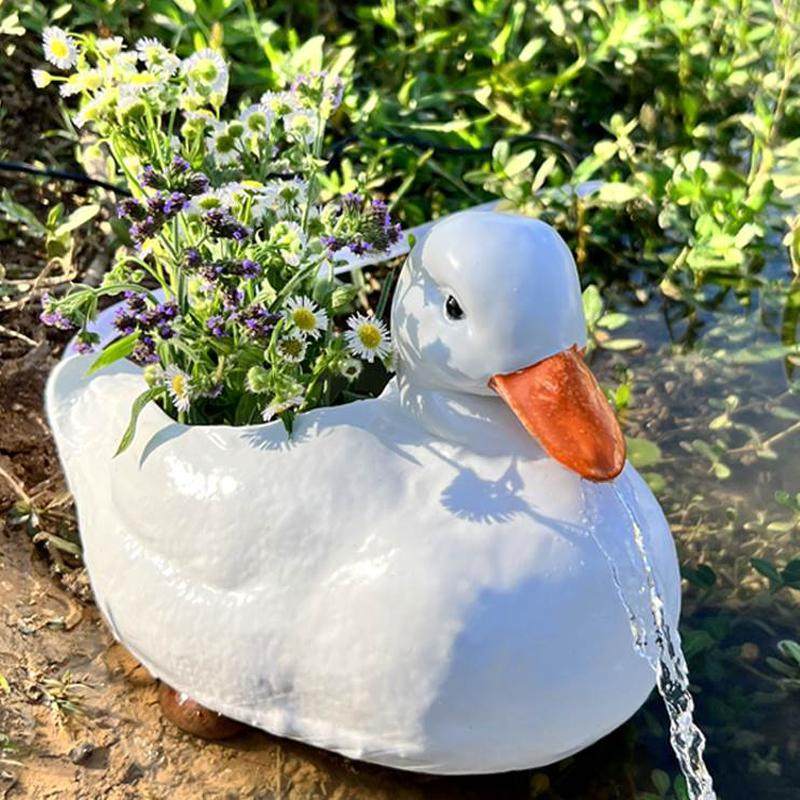 容罐养鱼鱼缸流水摆件过滤材料水缸景观流水法水循环古陶瓷鸭子器,家居饰品,流水摆件,淘宝优惠券,粉丝福利购,淘宝优惠卷