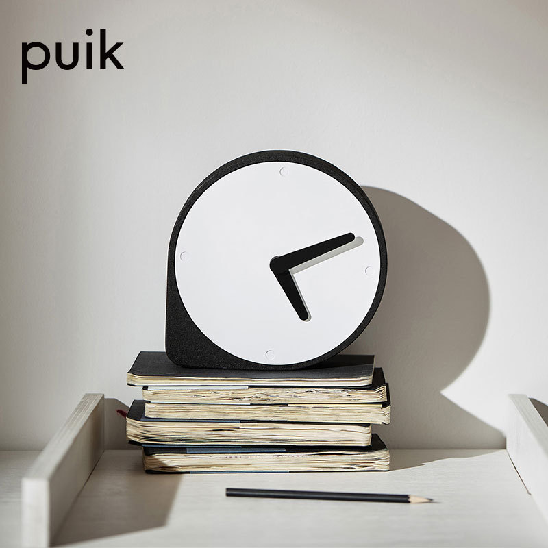 荷兰Puik极简北欧钟表摆件 客厅卧室时尚桌面装饰时钟个性创意