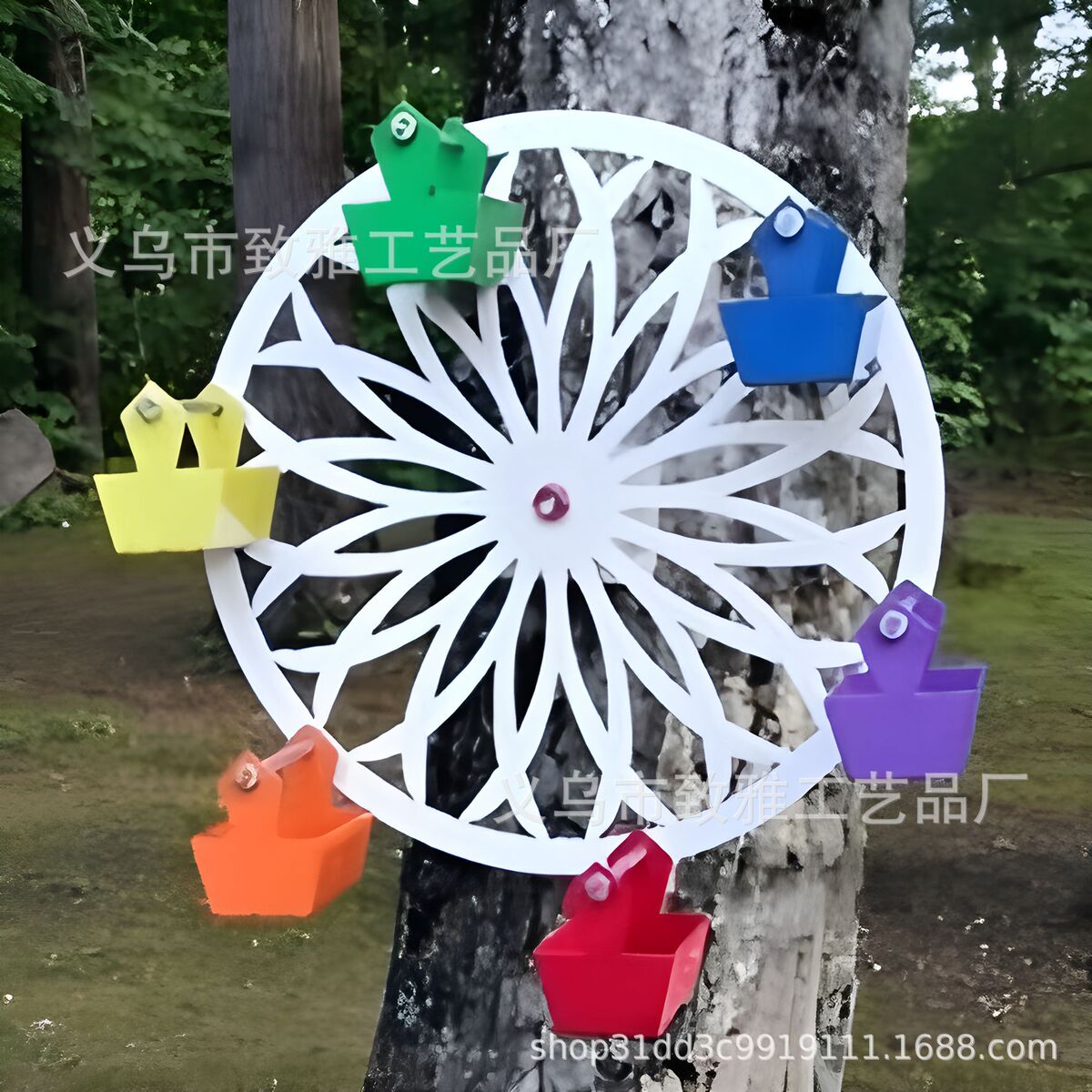 跨境新品The Ferris Wheel for Feathery小鸟摩天轮喂鸟器