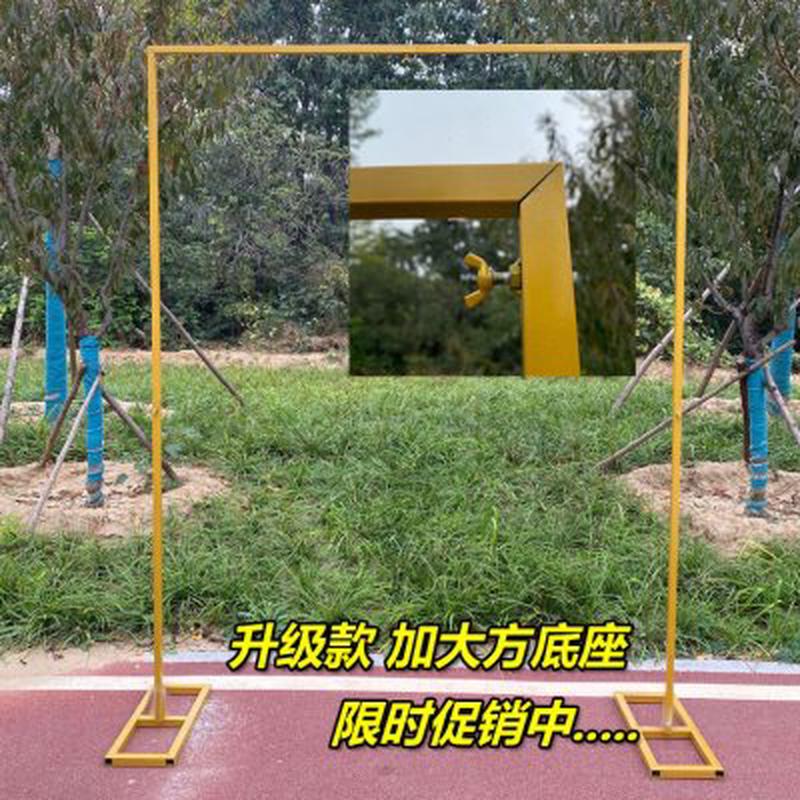 婚庆道具金色铁艺架子可伸缩拱门背景花架几何屏风纱幔架新款包邮