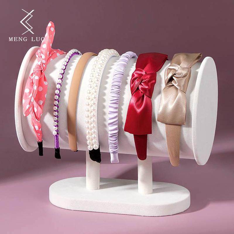 发圈头饰发绳头箍陈列大号绒布柜台展示架收纳架首饰架架发箍架子