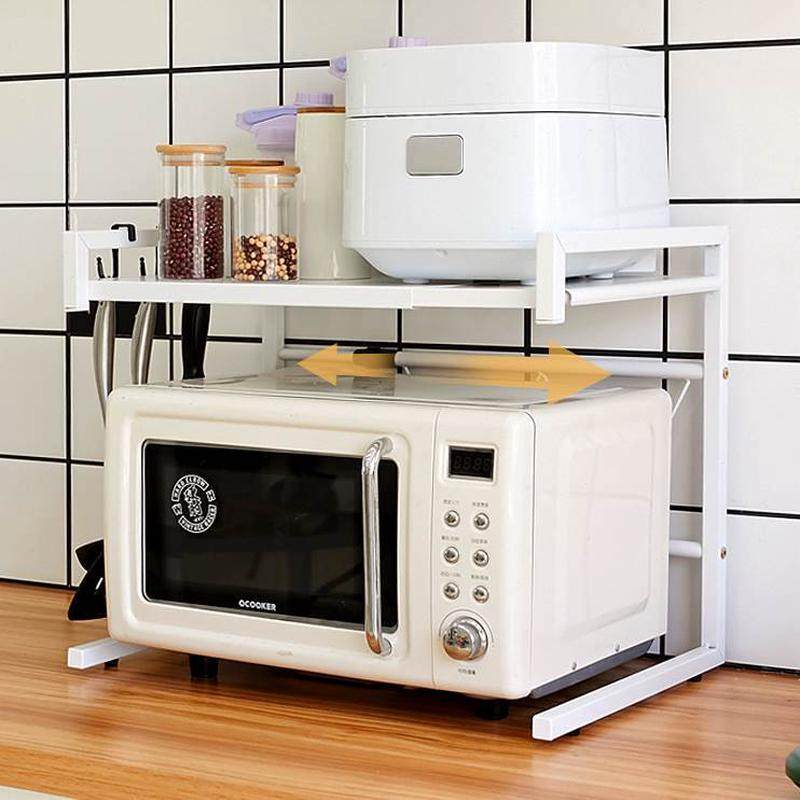 烤箱台面桌面家用收纳厨房置物架双层电饭锅支架可伸缩微波炉架子,厨房/烹饪用具,微波炉置物架,淘宝优惠券,粉丝福利购,淘宝优惠卷